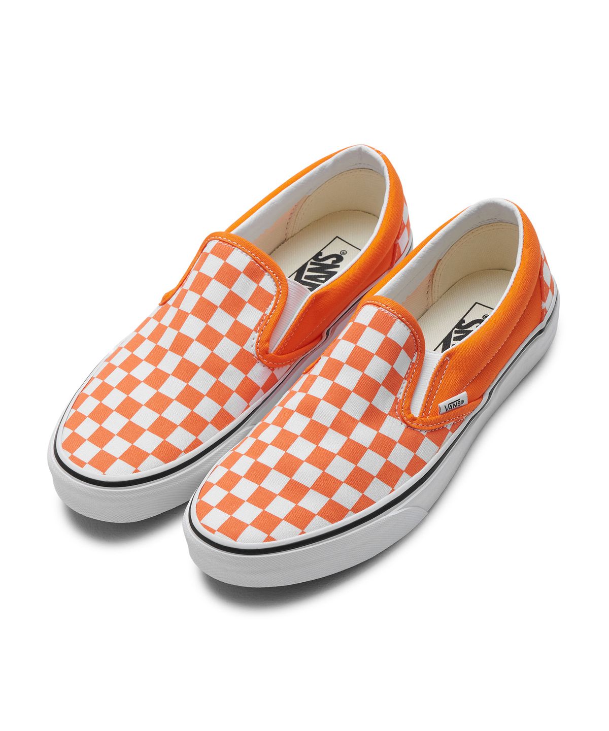 반스(VANS) 클래식 슬립온 - (체커보드) 오렌지 타이거:트루 화이트 / VN000XG8AZZ1