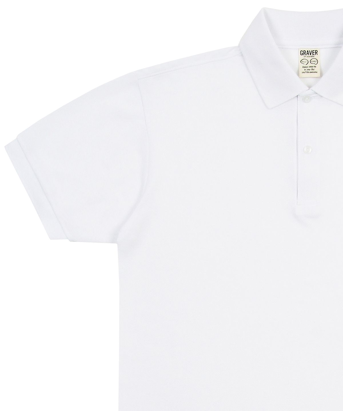 그레이버(GRAVER) [UNISEX]베어 자수 피케 반팔티셔츠_화이트