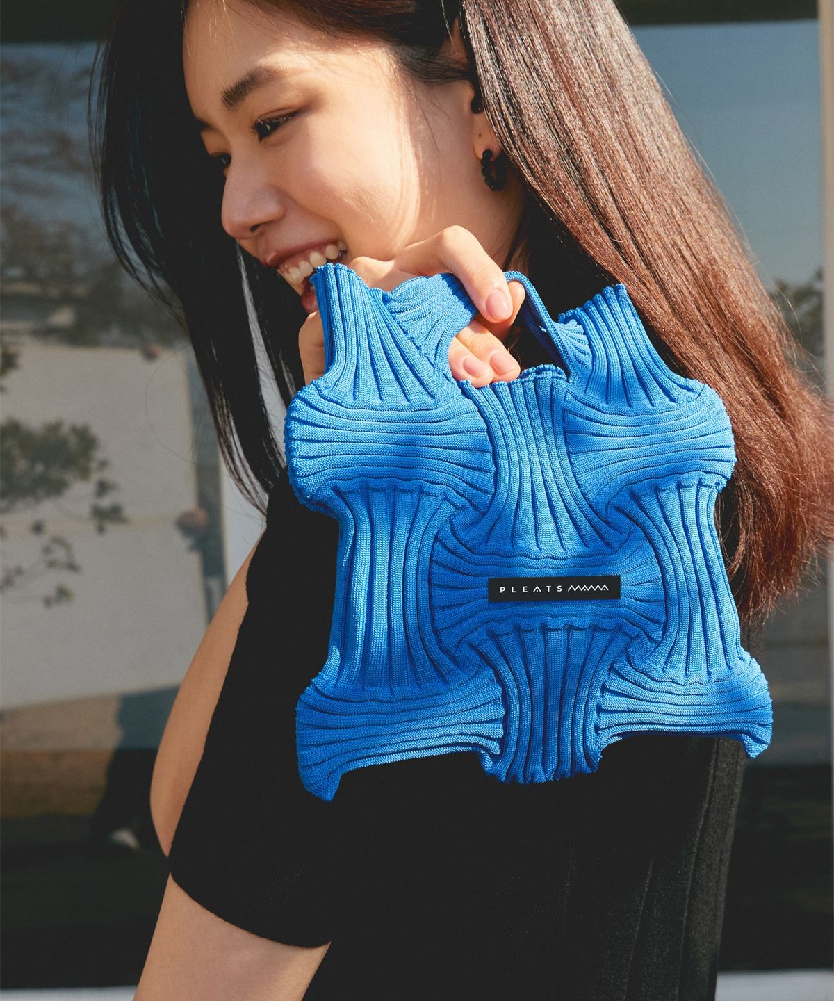 플리츠마마(PLEATSMAMA) 미니보우백 리버티블루