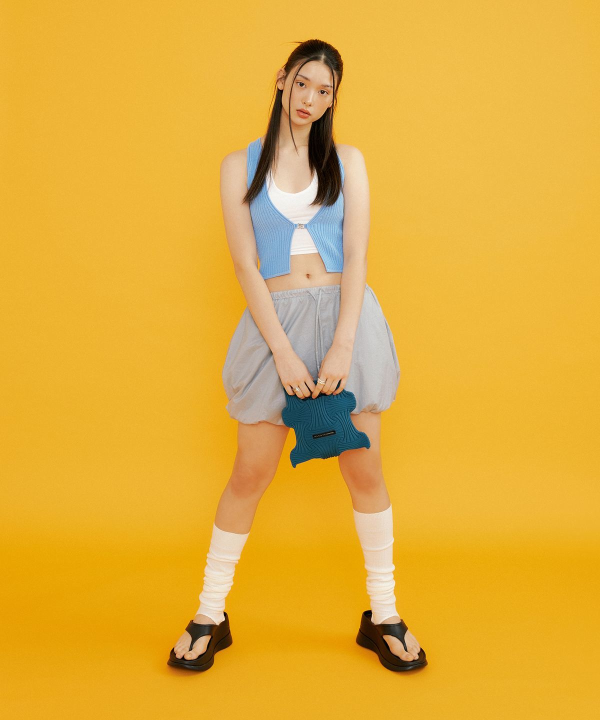 플리츠마마(PLEATSMAMA) 미니보우백 퍼시픽블루