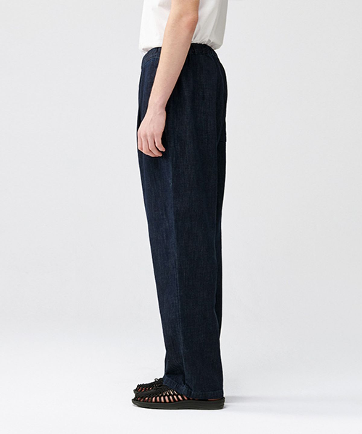 에러스익셉티드(ERRORS EXCEPTED) DP048 OFF DENIM TROUSERS (Dark indigo)