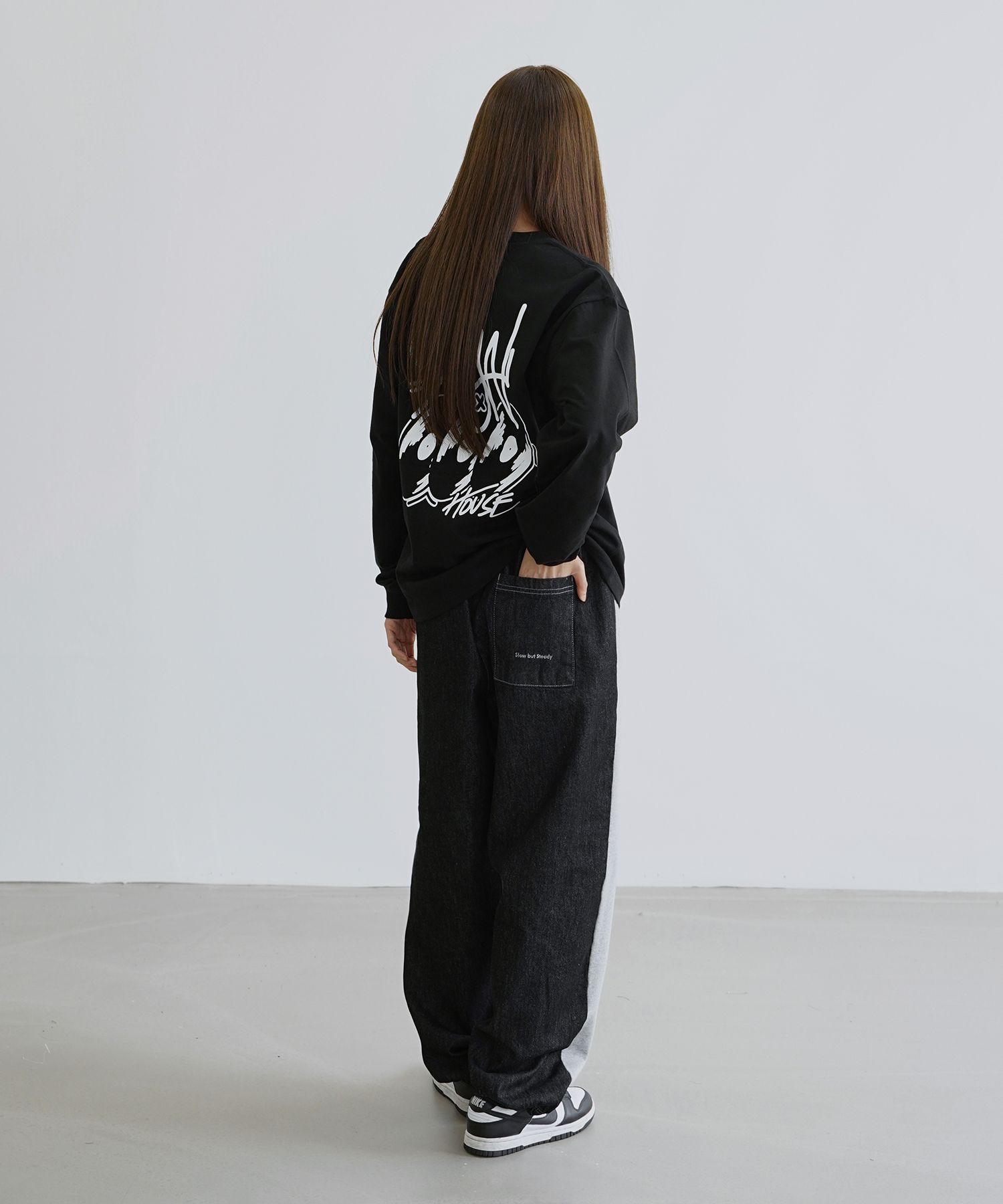 SLOW RECORD HOUSE☆ASURA Denim Sweat Pants MUSINSA | SLOW RECORD HOUSE Asura Denim Sweat Pants_Black