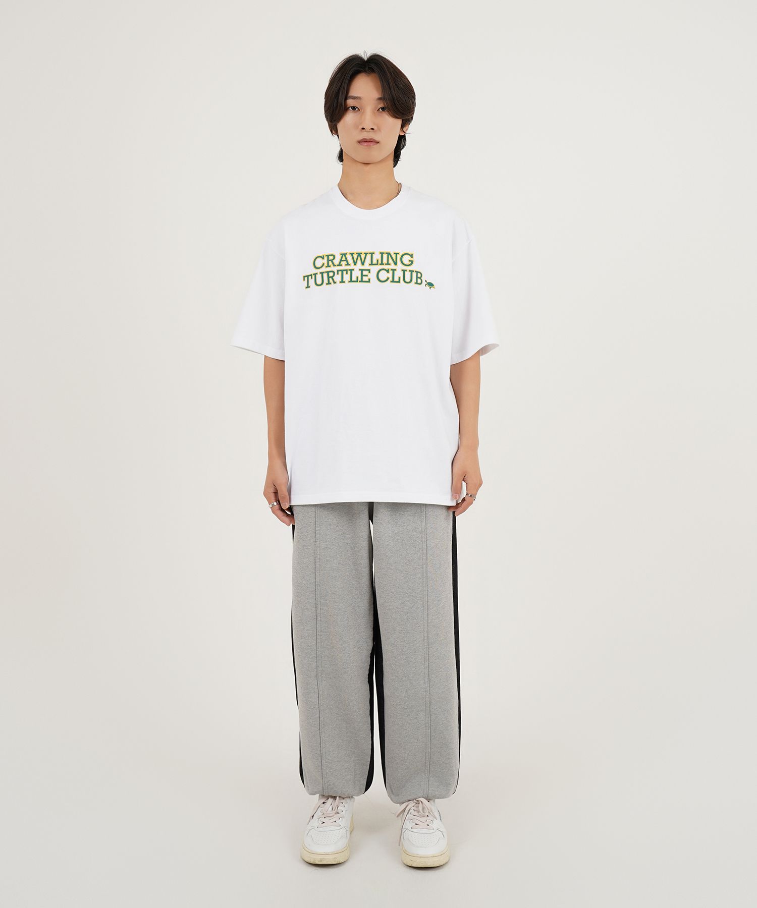 MUSINSA | SLOW RECORD HOUSE Asura Denim Sweat Pants_Black