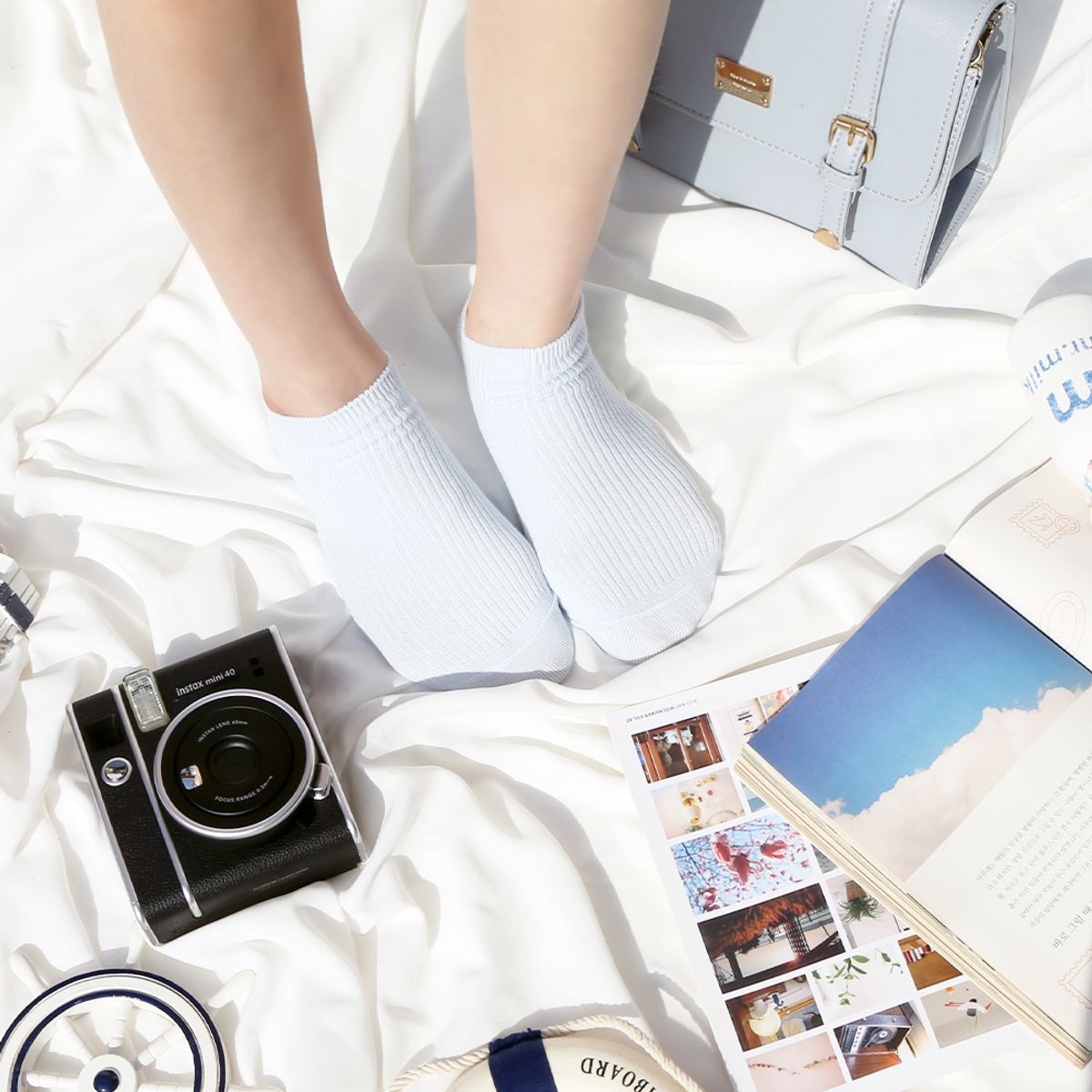 삭스에이(SOCKSA) [5PACK] 시그니처 168N 더블코튼 넌슬립 갑종골지 발목양말