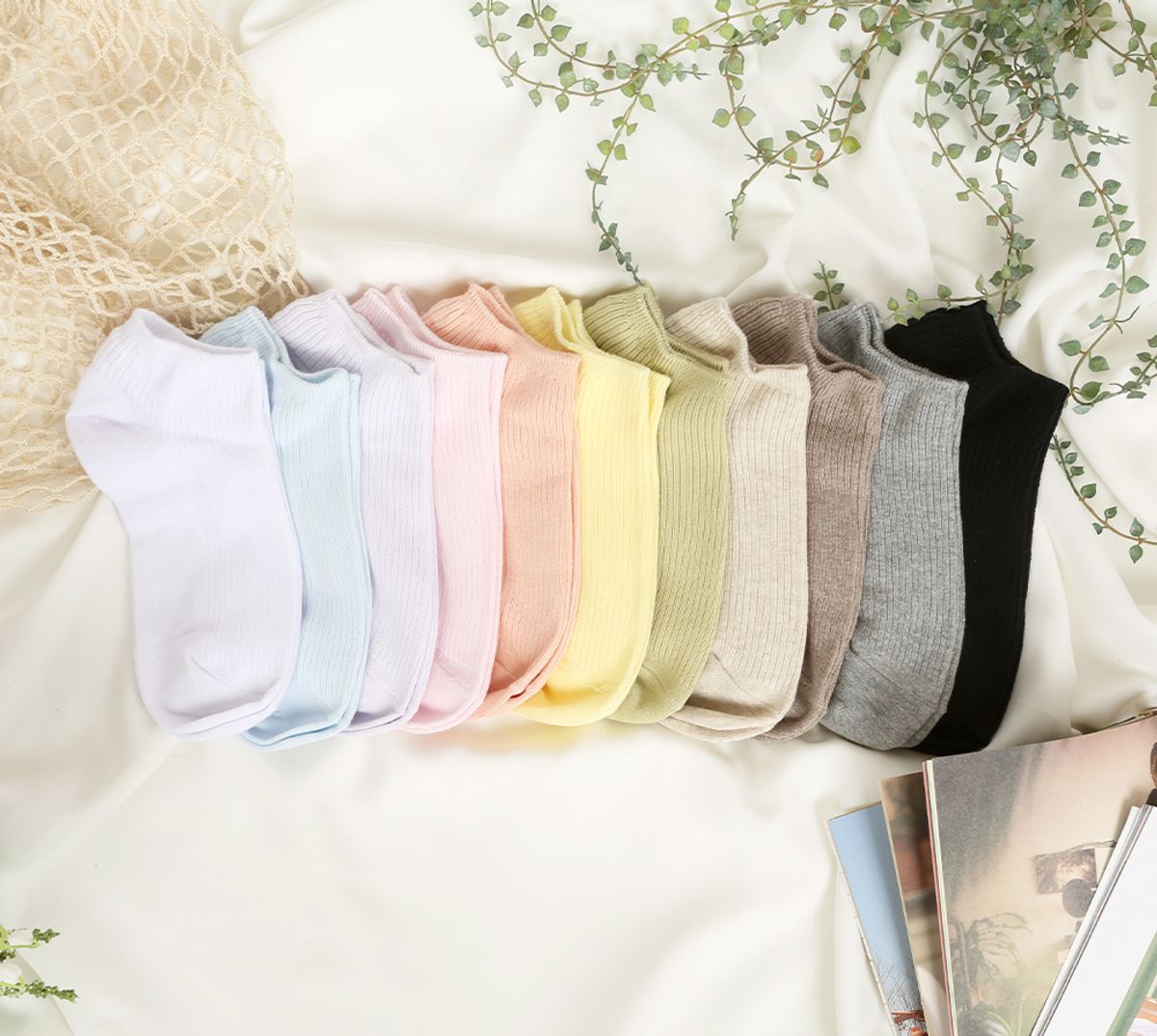 삭스에이(SOCKSA) [5PACK] 시그니처 168N 더블코튼 넌슬립 갑종골지 발목양말