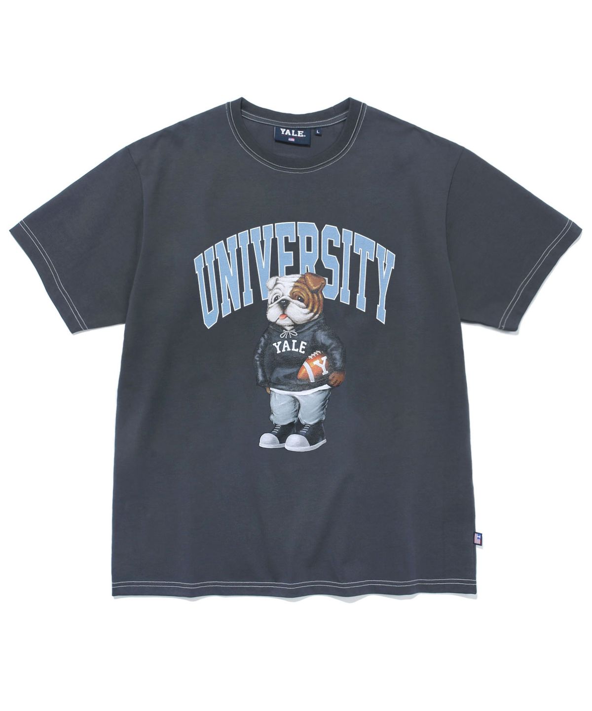 예일(YALE) (23SS) UNIVERSITY DAN TEE CHARCOAL