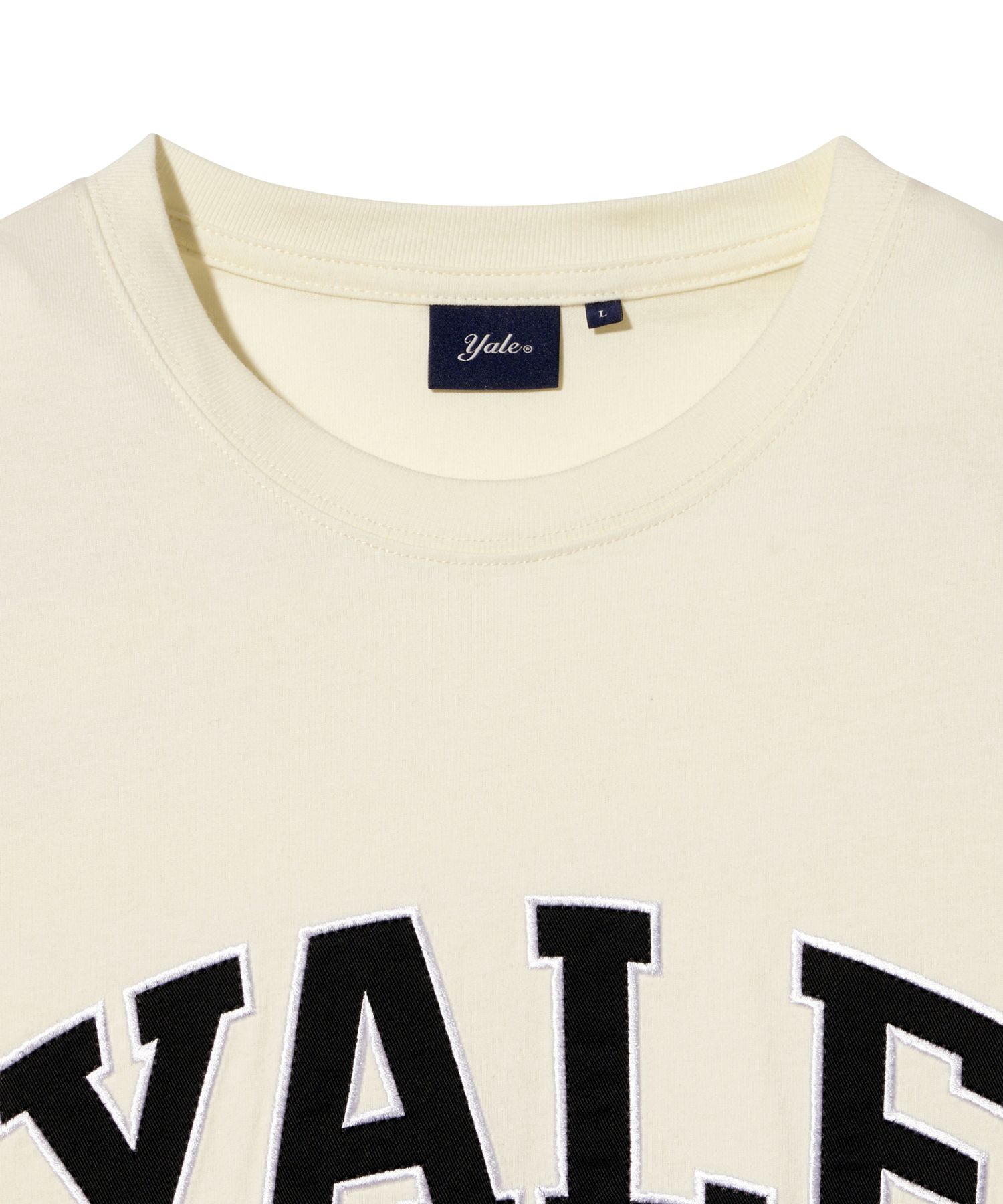 MUSINSA | YALE 2 TONE ARCH T-SHIRT CREAM