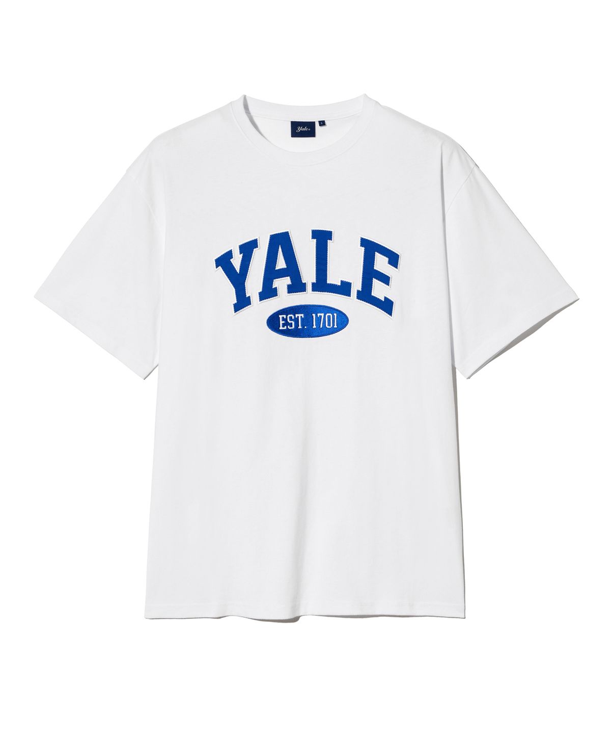 예일(YALE) 투톤아치 반팔티셔츠 로얄 블루
