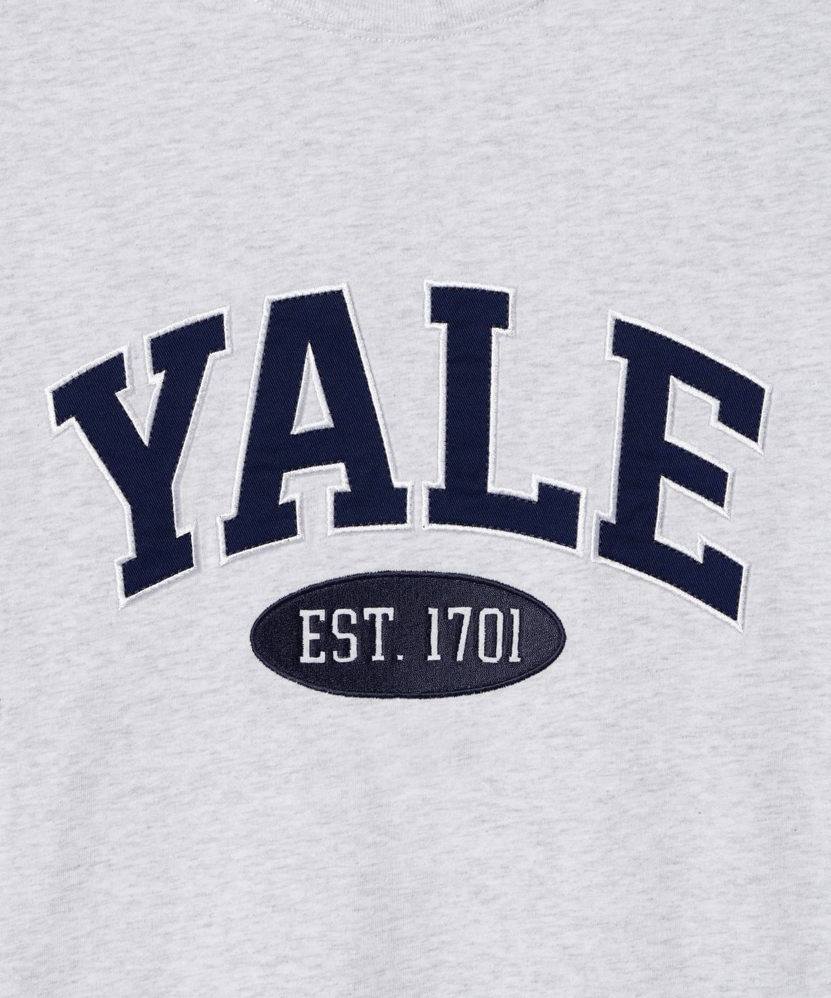 예일(YALE) 투톤아치 반팔티셔츠_라이트 그레이