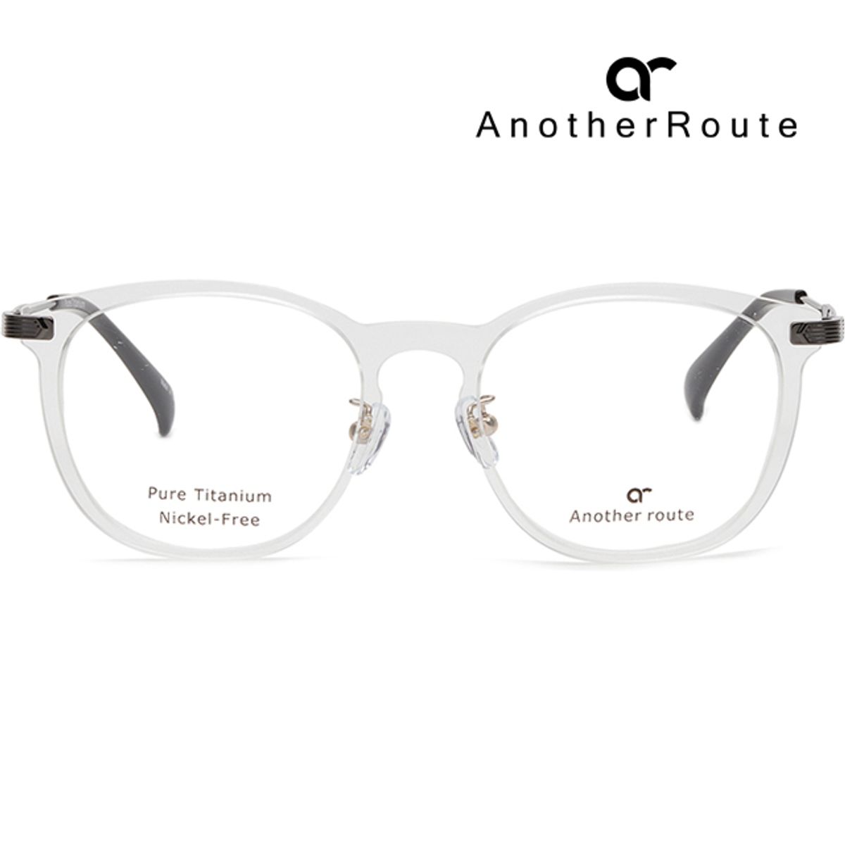 어나더루트(ANOTHERROUTE) 안경테 PURELIGHT 1F B 투명 뿔테 티타늄 10g 초경량