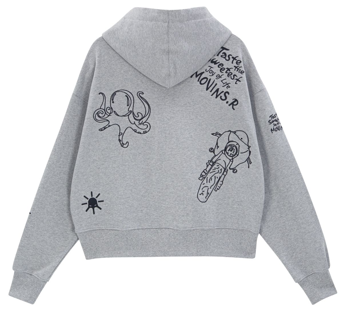 모빈스알(MOVINS.R) (후디 그레이) PENNA PRIMAVERA SWEAT HOODIE GRAY