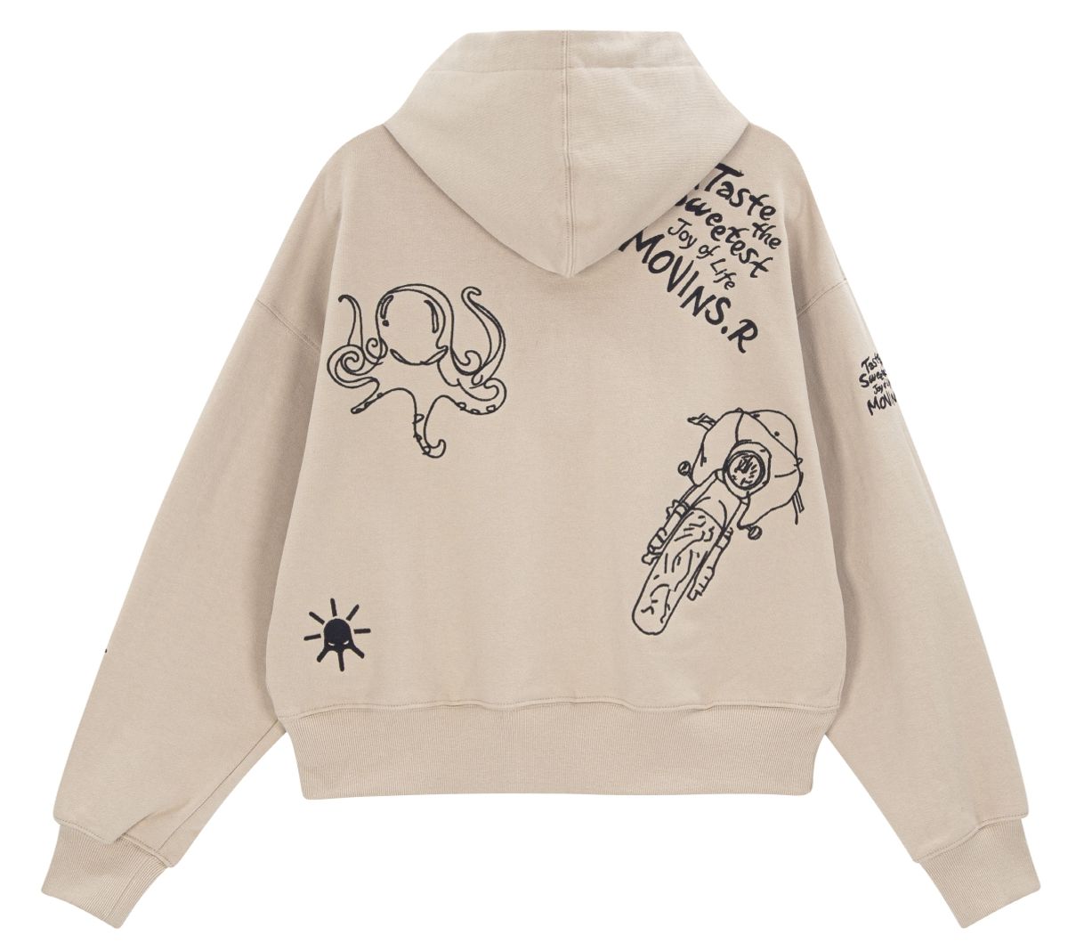 모빈스알(MOVINS.R) (후디 베이지) PENNA PRIMAVERA SWEAT HOODIE BEIGE
