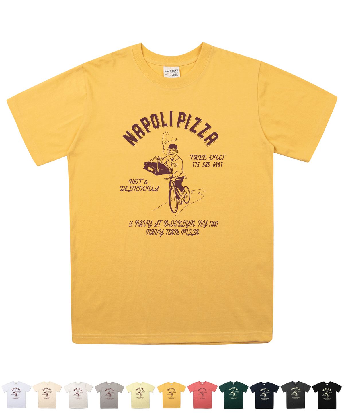네이비팀(NAVYTEAM) NTV-NAPOLI PIZZA SHORT SLEEVE