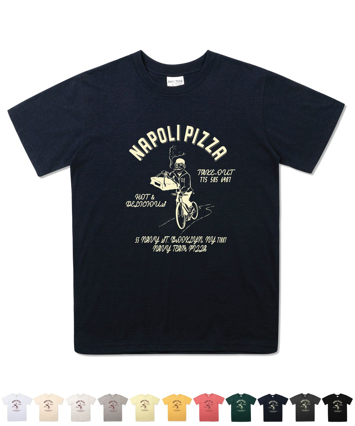 네이비팀(NAVYTEAM) NTV-NAPOLI PIZZA SHORT SLEEVE