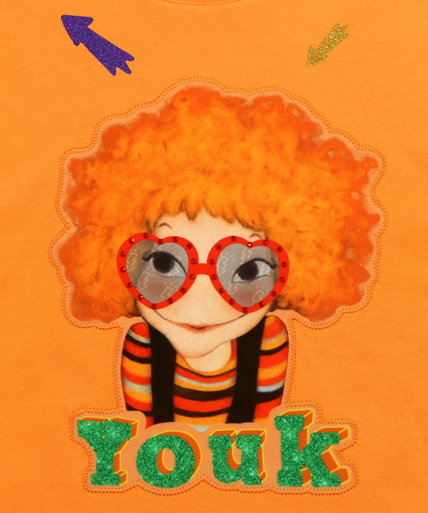 MUSINSA | YOUK SHIM WON Colorful T-shirt F Orange Sunny