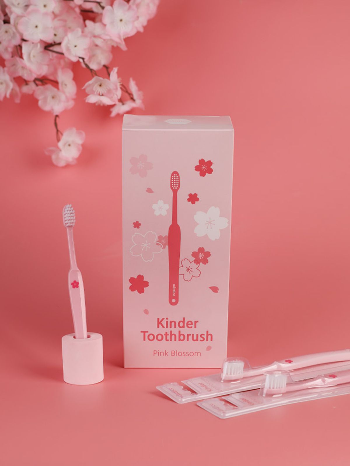 노르디코(NORDICO) 킨더칫솔 핑크블라썸 10개