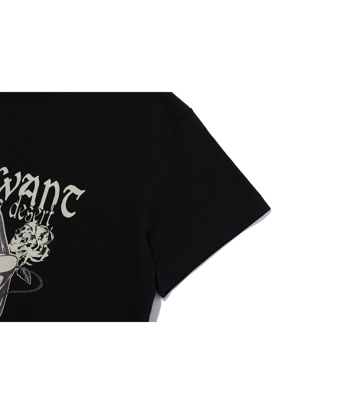 이퓨원트(IFYOUWANT) glam rose TEE black
