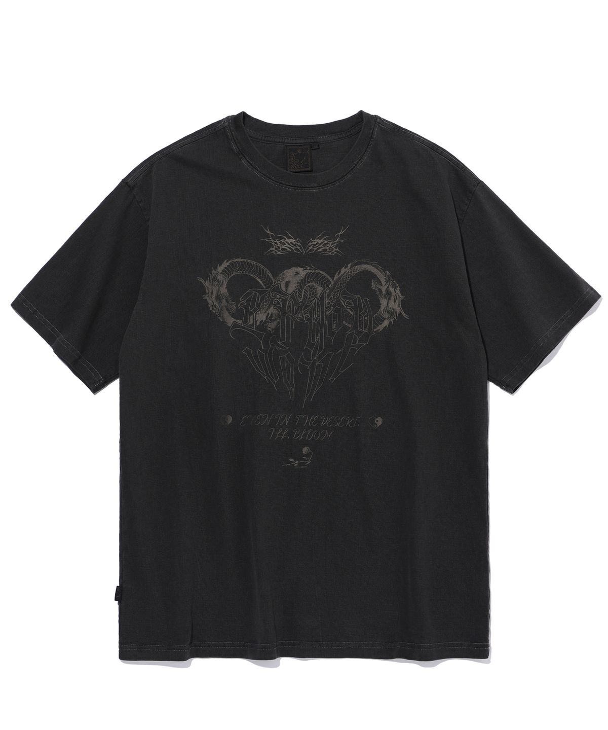 이퓨원트(IFYOUWANT) Distorted pigment TEE smoke black