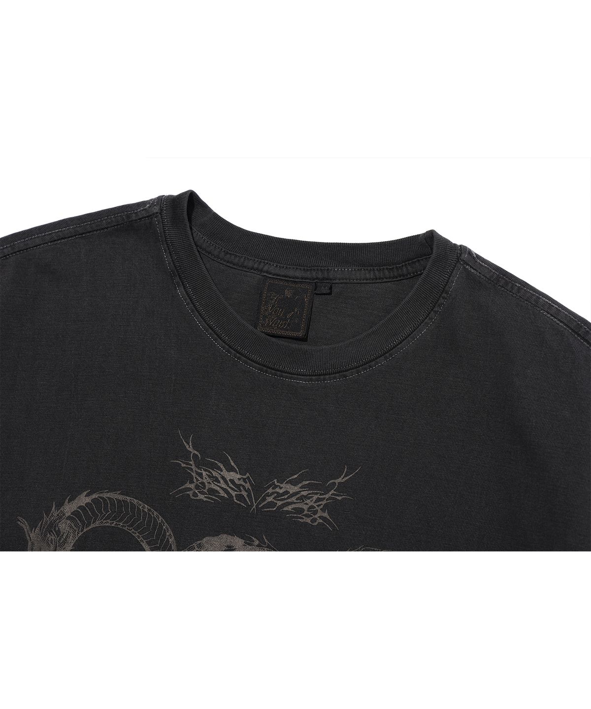 이퓨원트(IFYOUWANT) Distorted pigment TEE smoke black