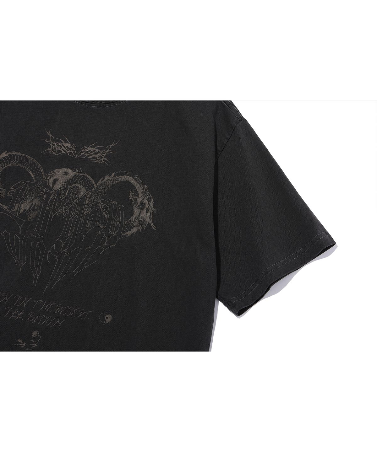 이퓨원트(IFYOUWANT) Distorted pigment TEE smoke black