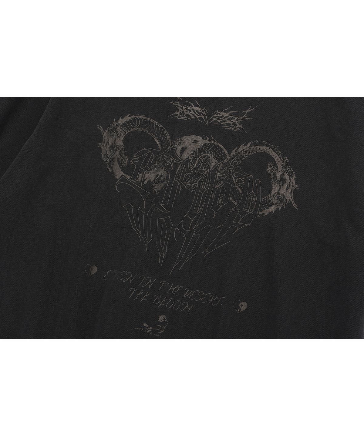 이퓨원트(IFYOUWANT) Distorted pigment TEE smoke black