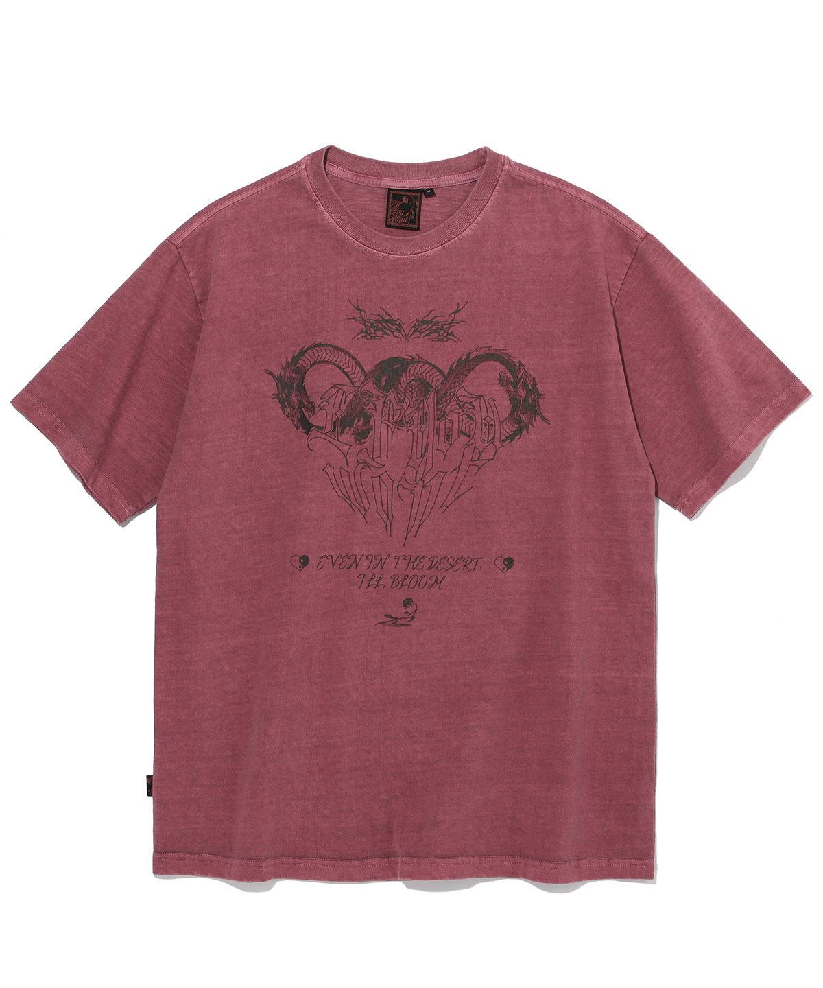 이퓨원트(IFYOUWANT) Distorted pigment TEE dusty pink