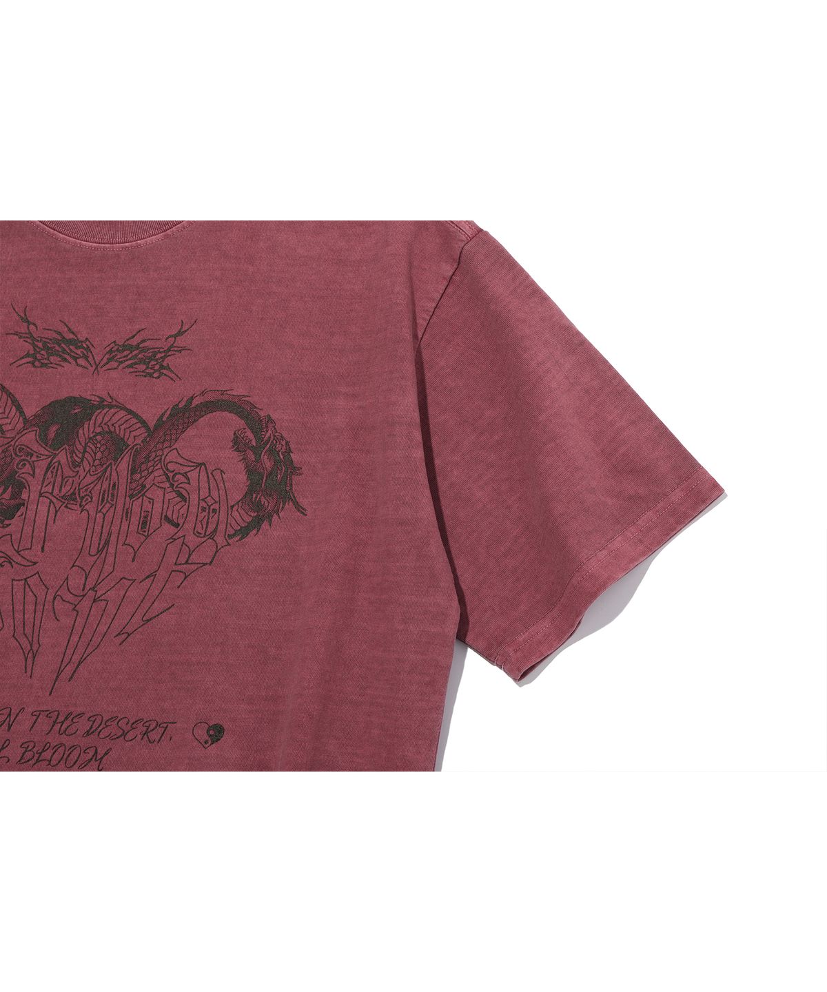 이퓨원트(IFYOUWANT) Distorted pigment TEE dusty pink