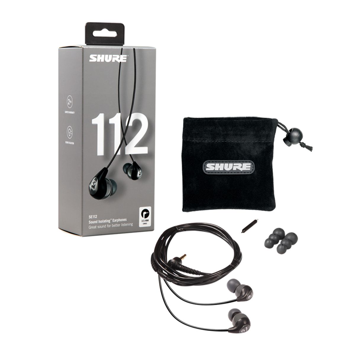슈어(SHURE) SE112 사운드 아이솔레이팅 유선 이어폰