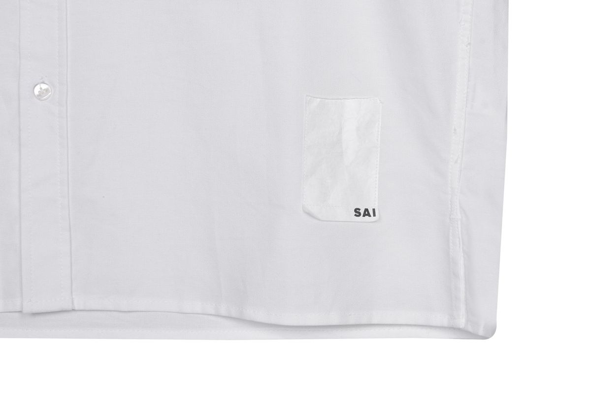사이(SAI) 003 오버사이즈 반팔 셔츠 라이트 옥스포드화이트