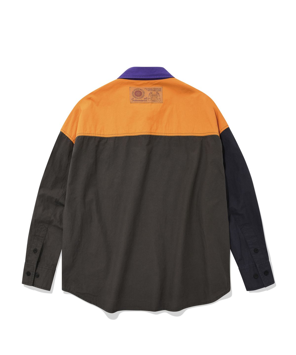 커넥트엑스(CONECTX) Color-block Oversized Cotton Shirt