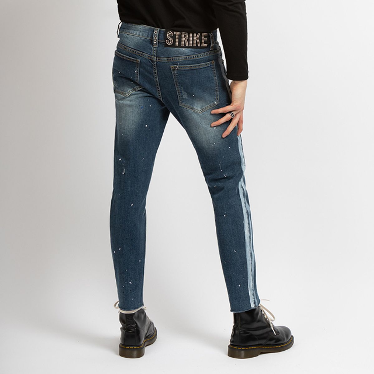 스트라이크(STRIKE) 빈티지 워시 더블 라인 아일릿 진