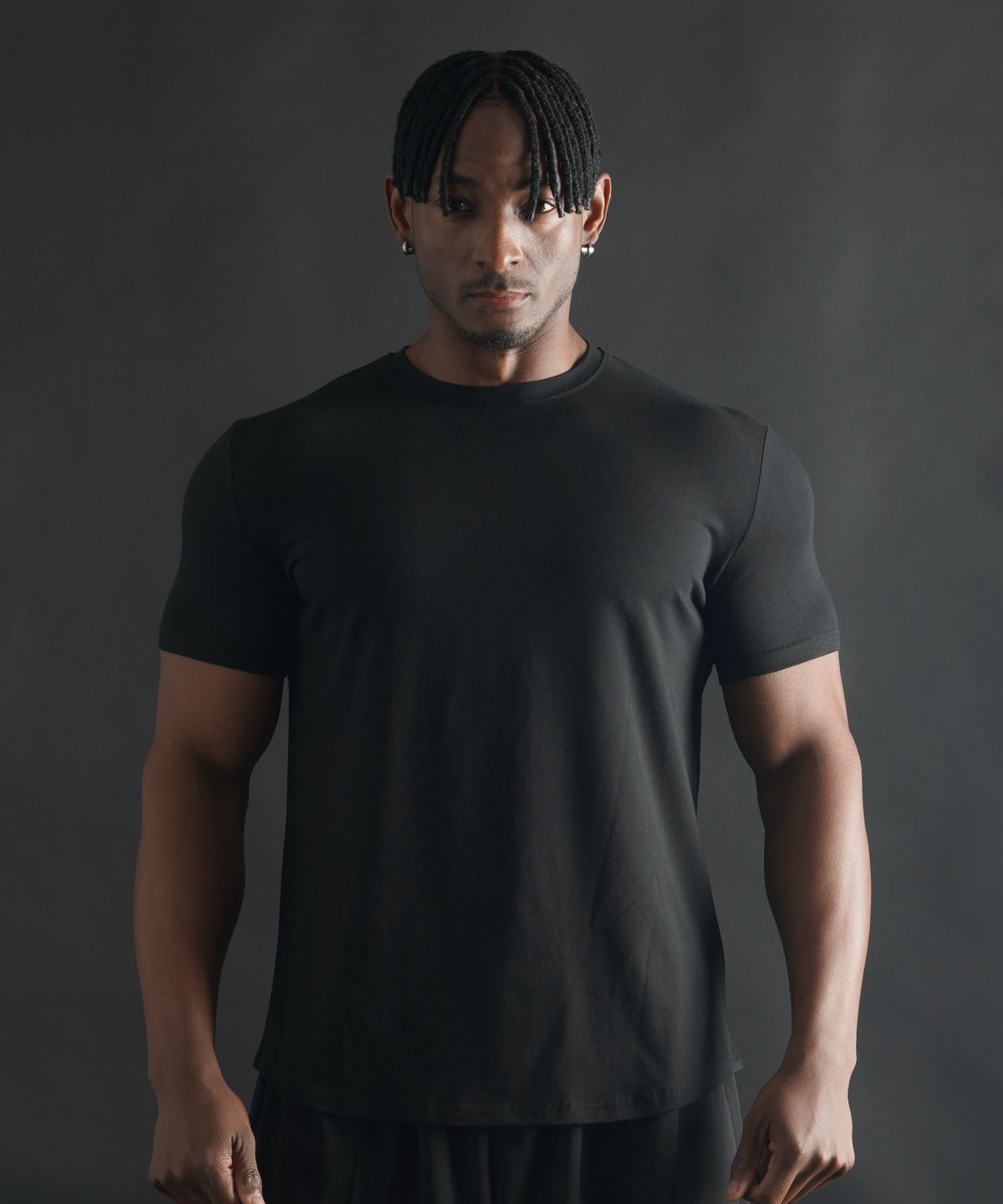 페르메논(PHERMENON) 머슬핏 무지 모달 반팔티 [블랙]