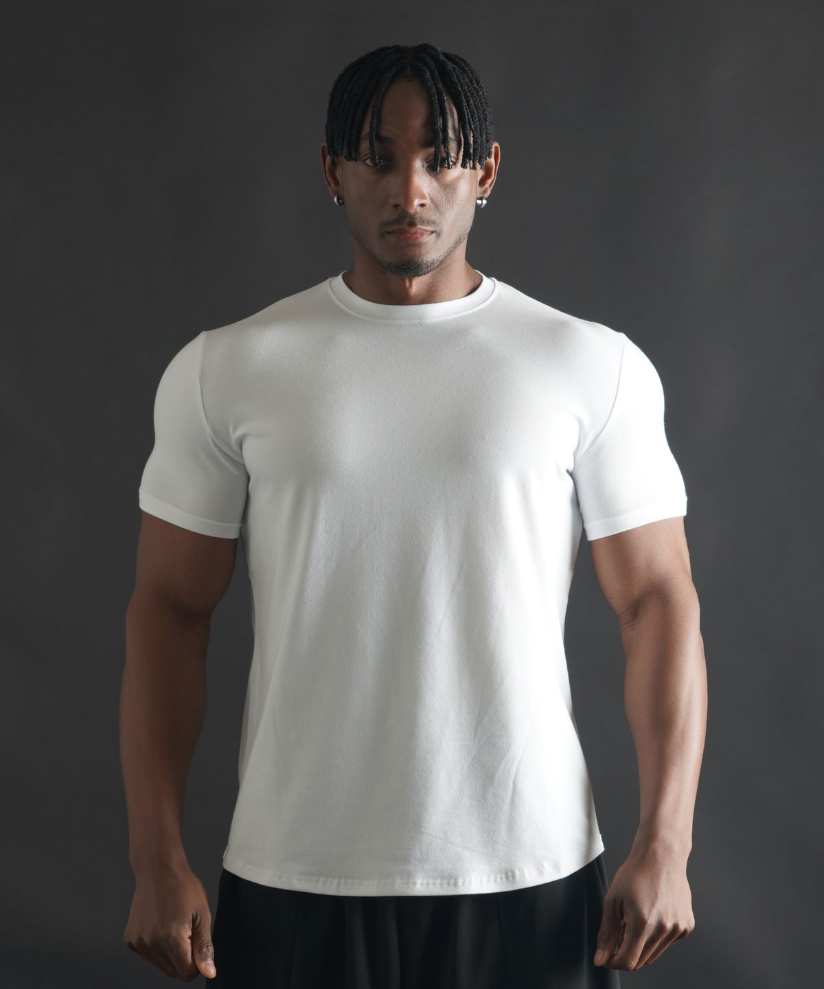 페르메논(PHERMENON) 머슬핏 무지 모달 반팔티 [화이트]