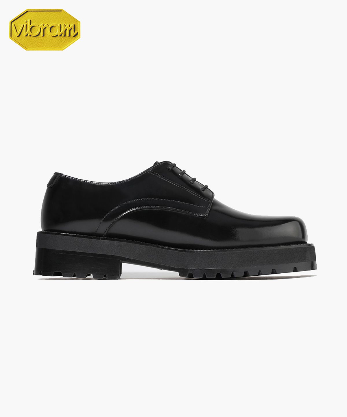 피렌체 아뜨리에(FIRENZE ATELIER) [비브람] 와이드 볼드쉐입 4.7CM 코만도솔 더비슈즈 1070 [BLACK BOX]