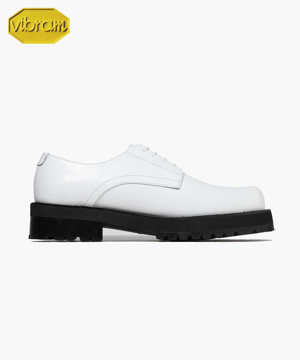 피렌체 아뜨리에(FIRENZE ATELIER) [비브람] 와이드 볼드쉐입 4.7CM 코만도솔 더비슈즈 1070 [CREAM WHITE]