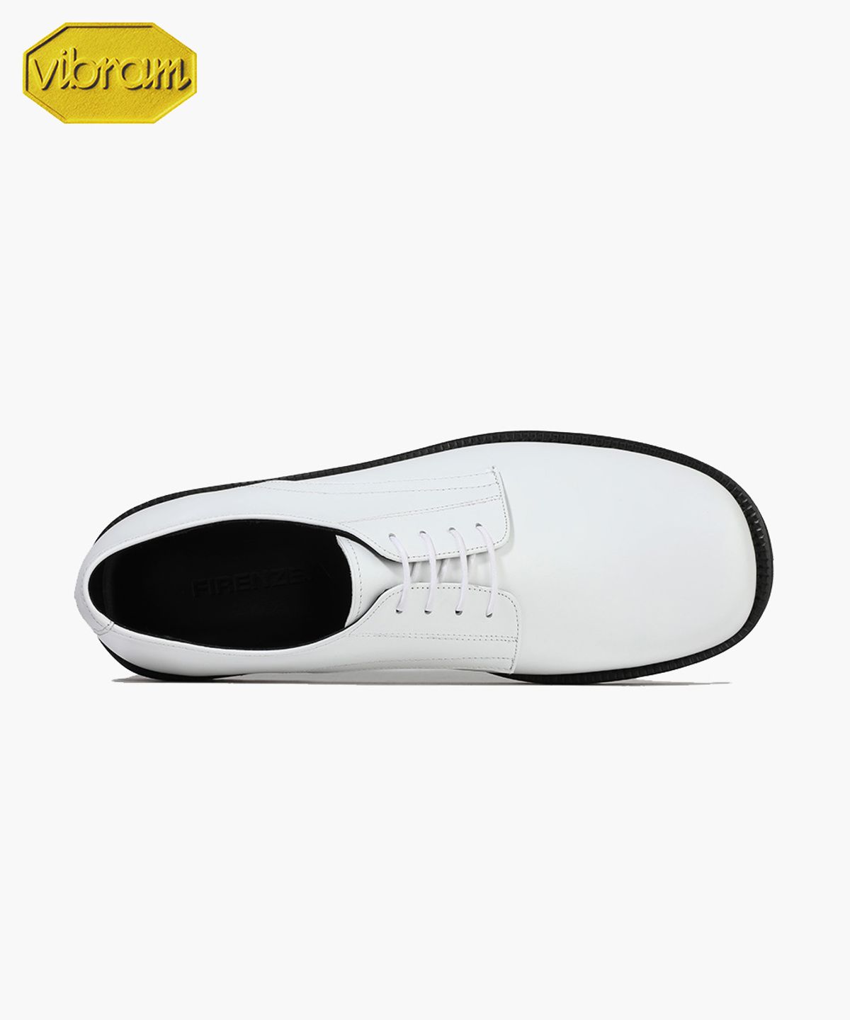 피렌체 아뜨리에(FIRENZE ATELIER) [비브람] 와이드 볼드쉐입 4.7CM 코만도솔 더비슈즈 1070 [CREAM WHITE]
