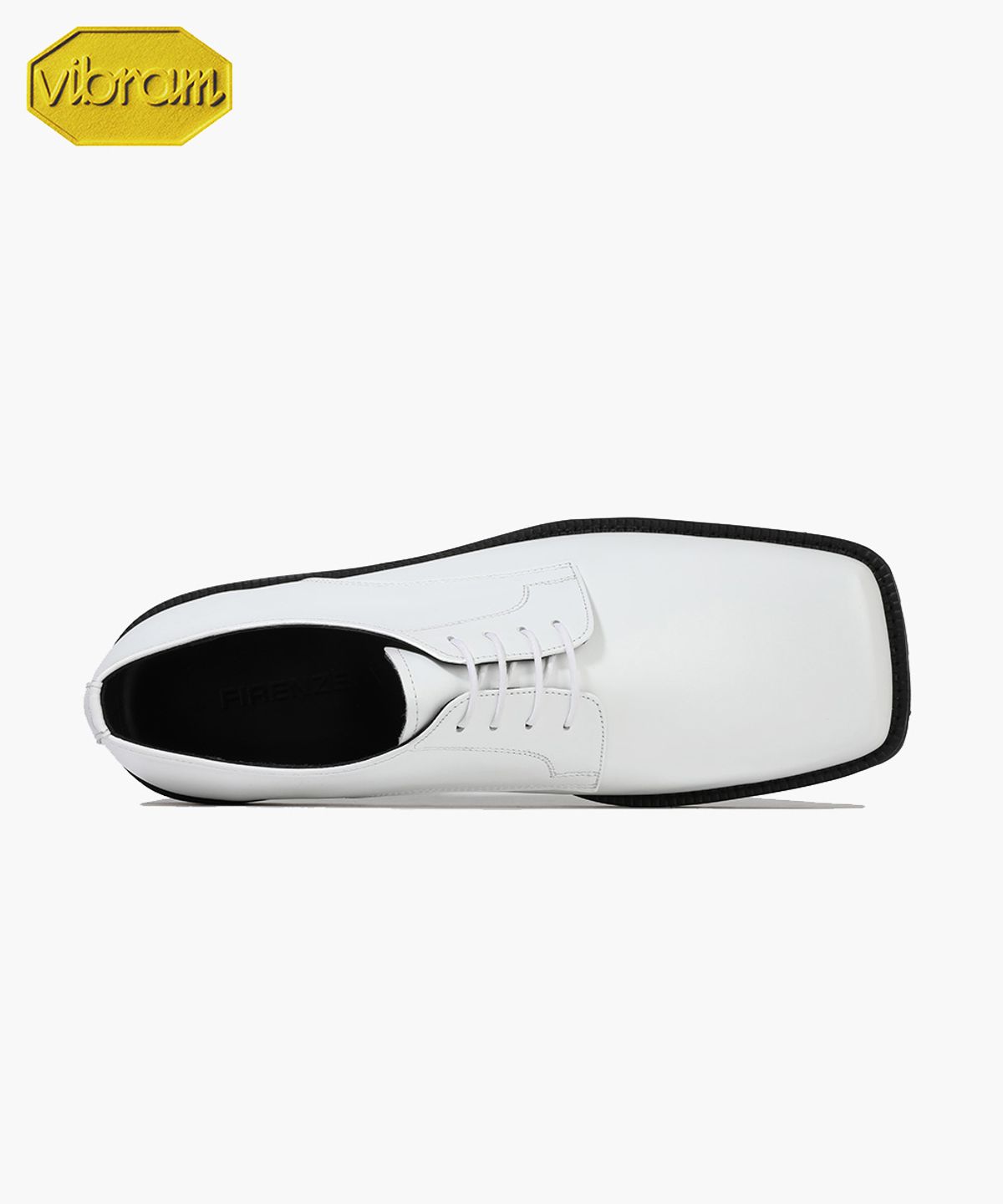 피렌체 아뜨리에(FIRENZE ATELIER) [비브람] 직각 스퀘어라인 코만도솔 더비슈즈 5800 [CREAM WHITE]