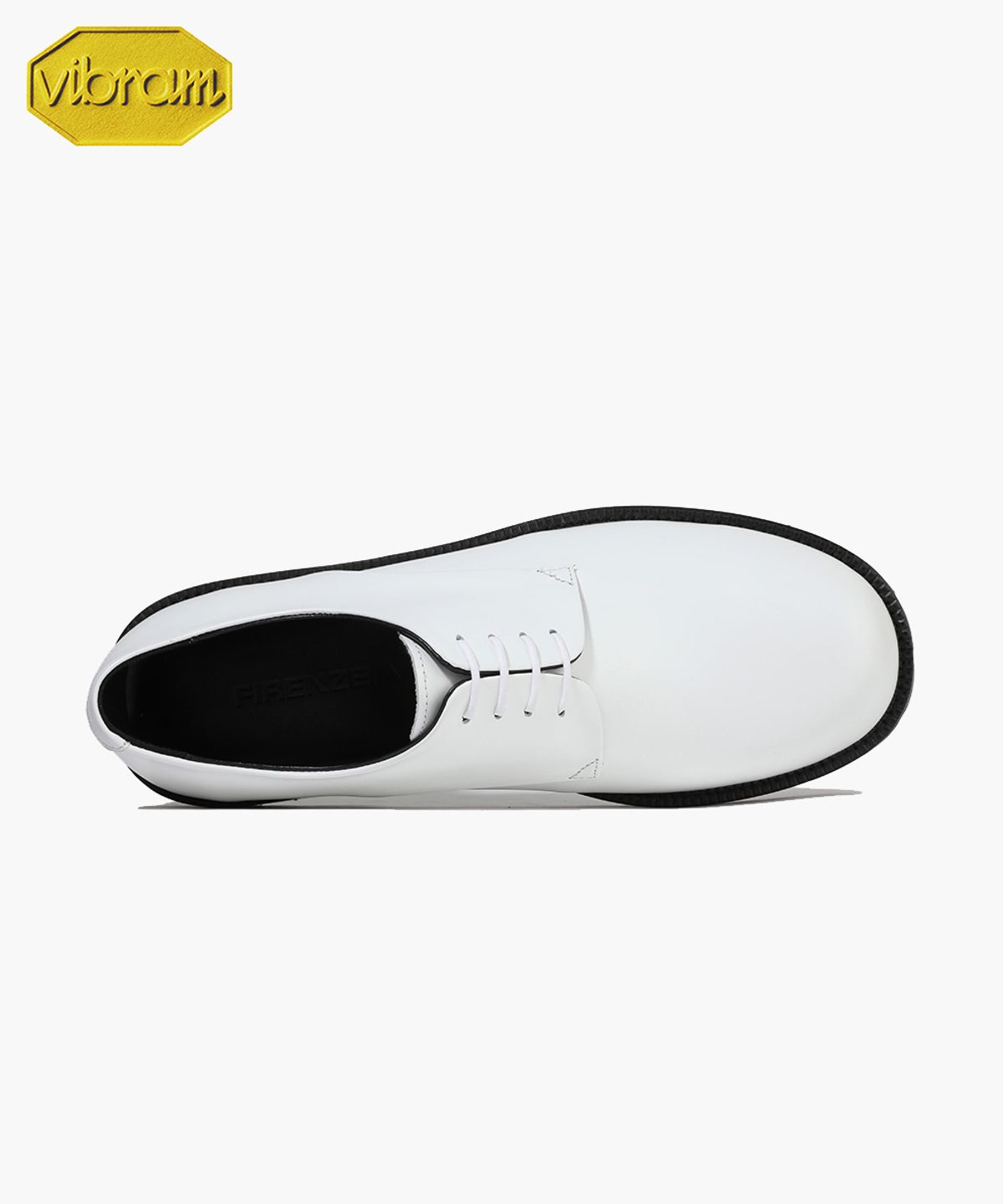 피렌체 아뜨리에(FIRENZE ATELIER) [비브람] 미니멀 히든스티치 4.7CM 코만도솔 더비슈즈 1022 [CREAM WHITE]