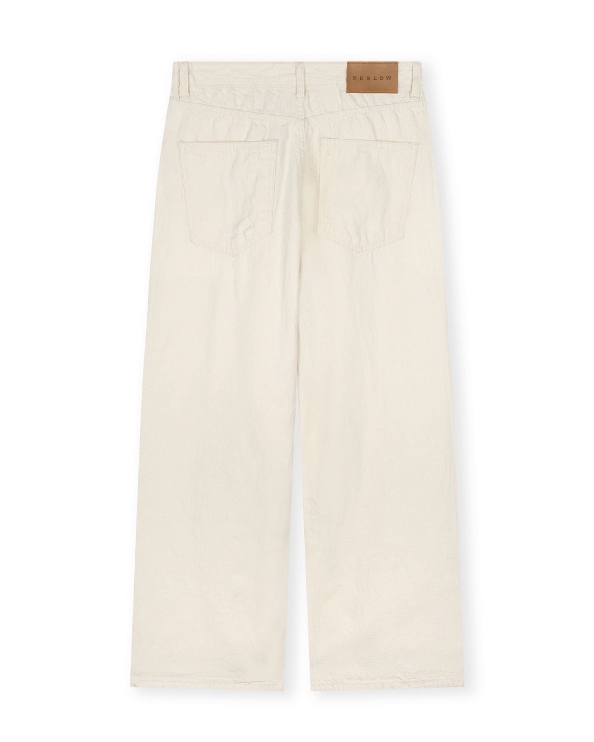 비슬로우(BESLOW) WIDE FIT TWO TUCK LINEN DENIM PANTS ECRU
