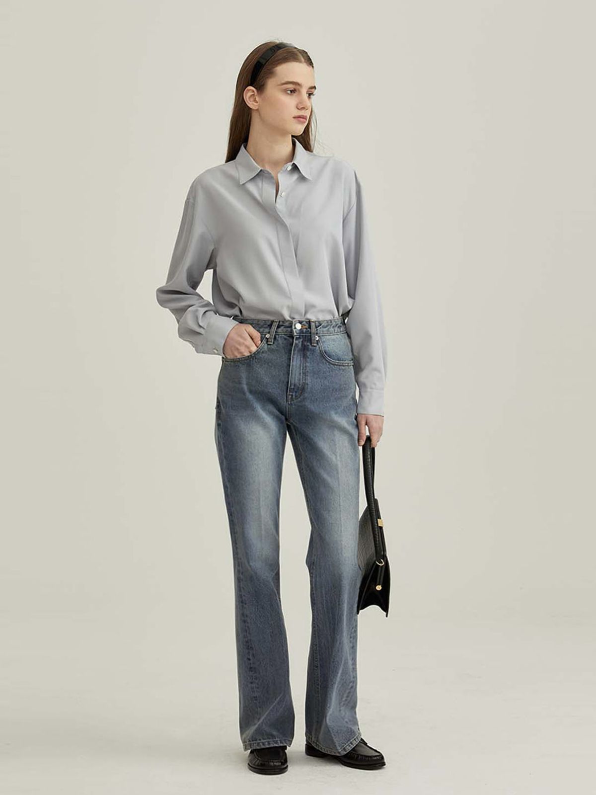 던스트(DUNST) 70S SEMI FLARED JEANS VINTAGE LIGHT BLUE_UDPA2A209B1