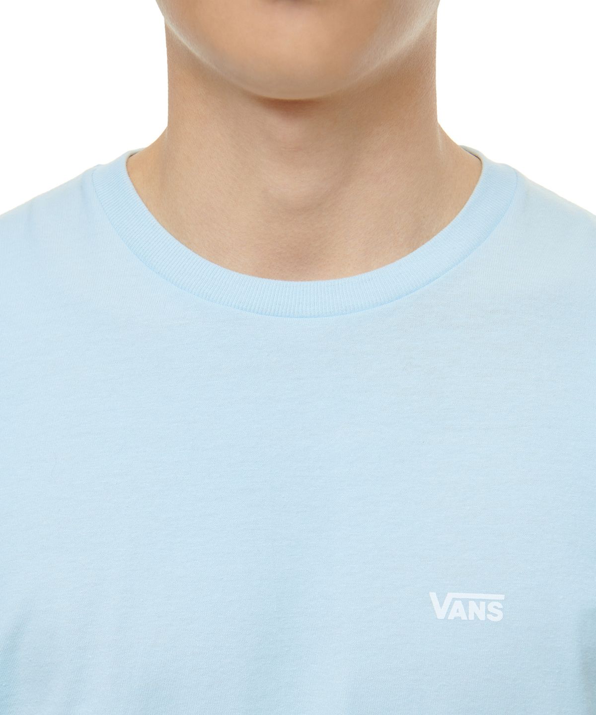 반스(VANS) 레프트 체스트 로고 반소매 티셔츠 - 발라드 블루:화이트 / VN0A3CZEZ2O1