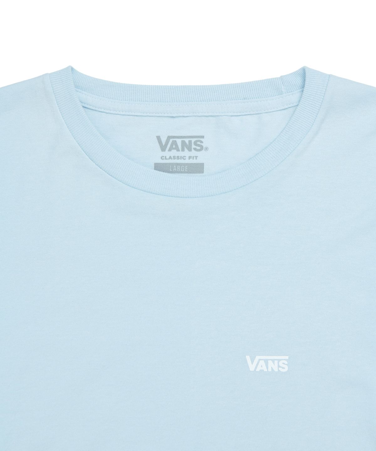 반스(VANS) 레프트 체스트 로고 반소매 티셔츠 - 발라드 블루:화이트 / VN0A3CZEZ2O1