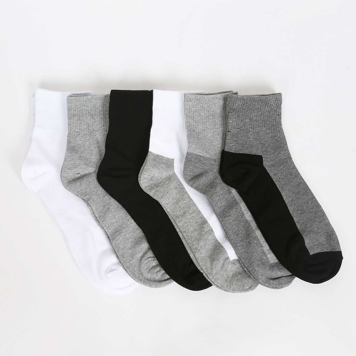 삭스에이(SOCKSA) [10PACK] 베이직 200N 하프밴드 무지 미들 삭스  6색상