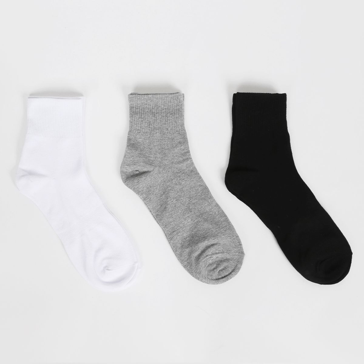 삭스에이(SOCKSA) [10PACK] 베이직 200N 하프밴드 무지 미들 삭스  6색상