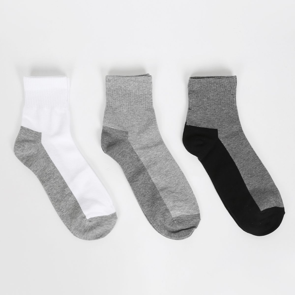 삭스에이(SOCKSA) [10PACK] 베이직 200N 하프밴드 무지 미들 삭스  6색상