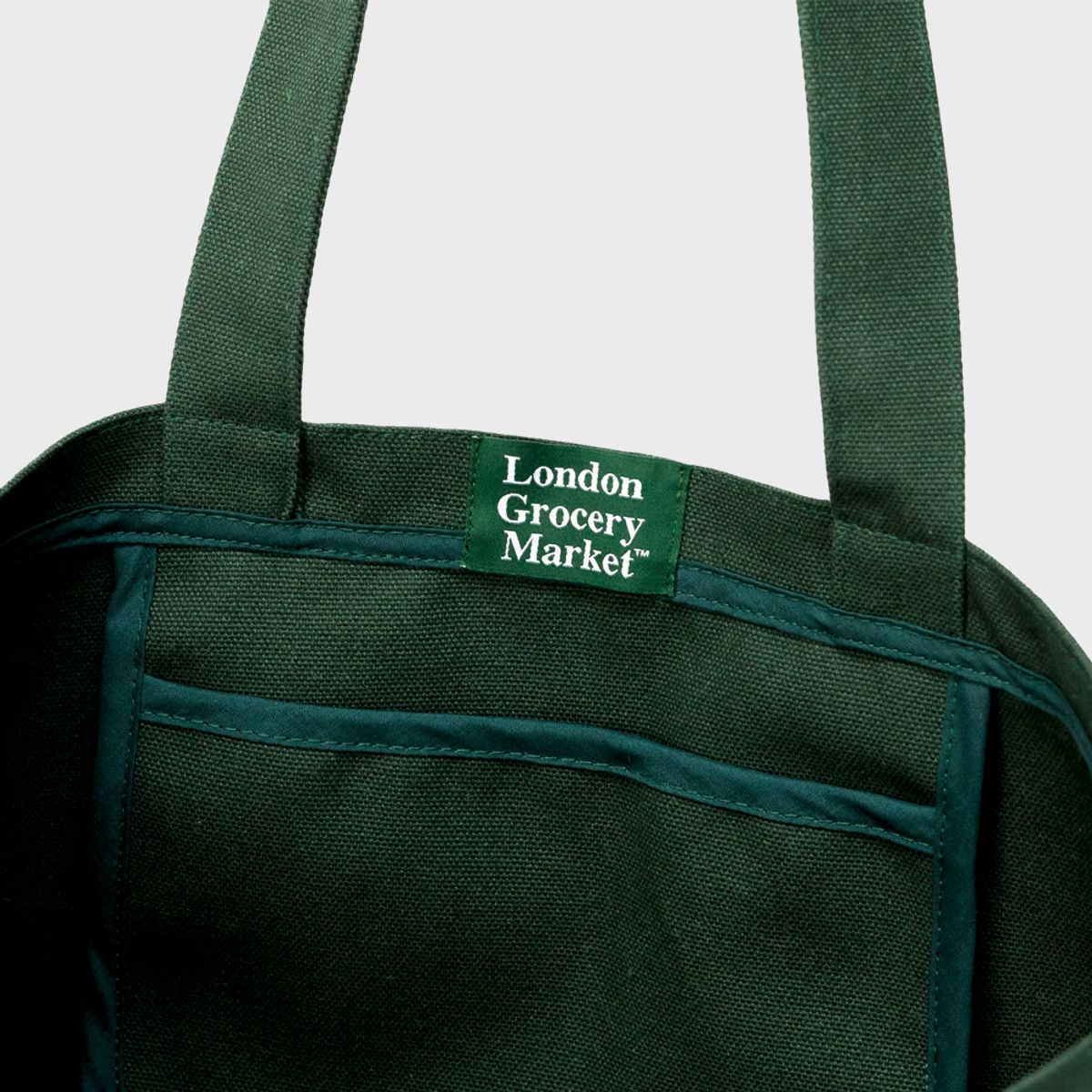 런던그로서리마켓(LONDON GROCERY MARKET) Cotton Market Bag (Forest Green)
