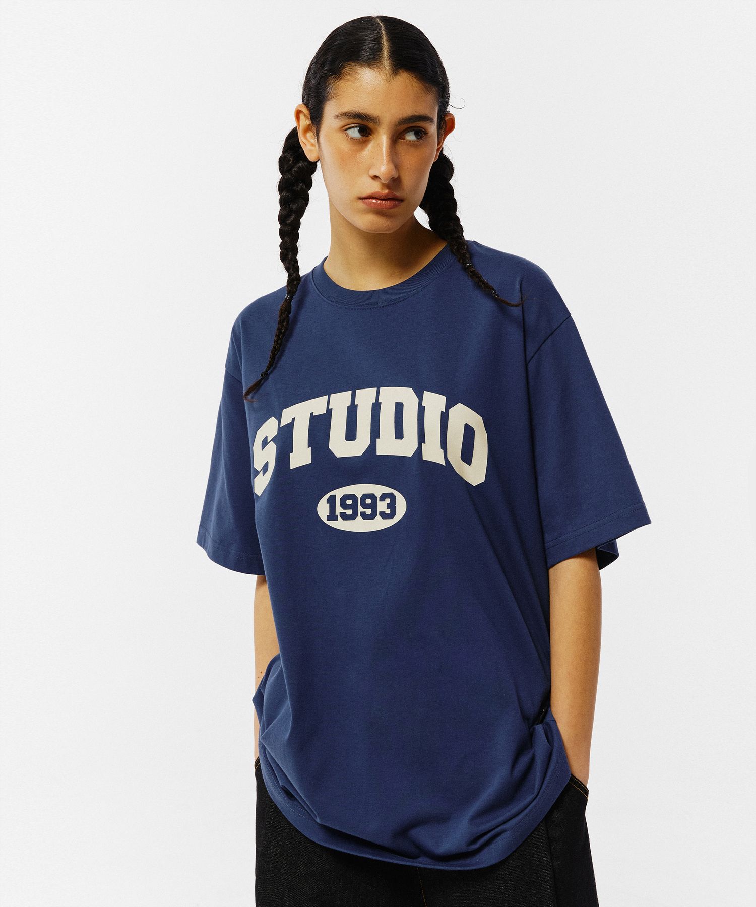 【1993studio】23SS★ Authentic Arch Logo T-Shirt MUSINSA | 1993STUDIO Studio Arch Logo T-shirt_White