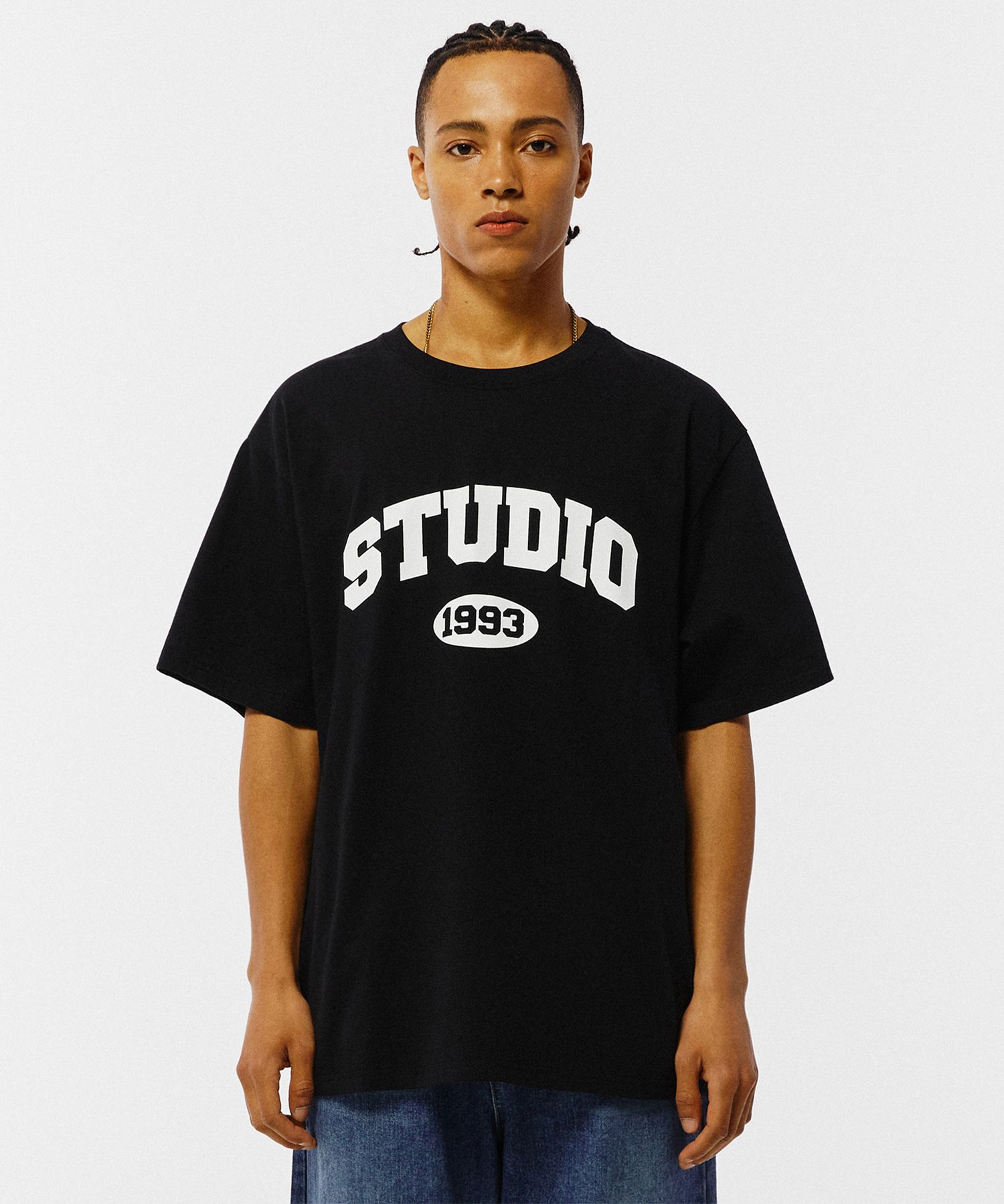 MUSINSA | 1993STUDIO Studio Arch Logo T-shirt_Black