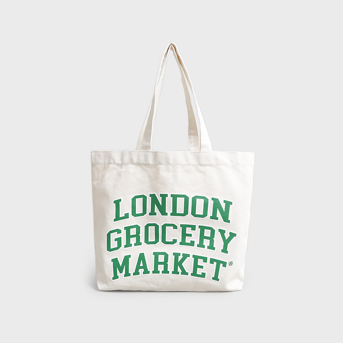 런던그로서리마켓(LONDON GROCERY MARKET) College Logo Tote Bag