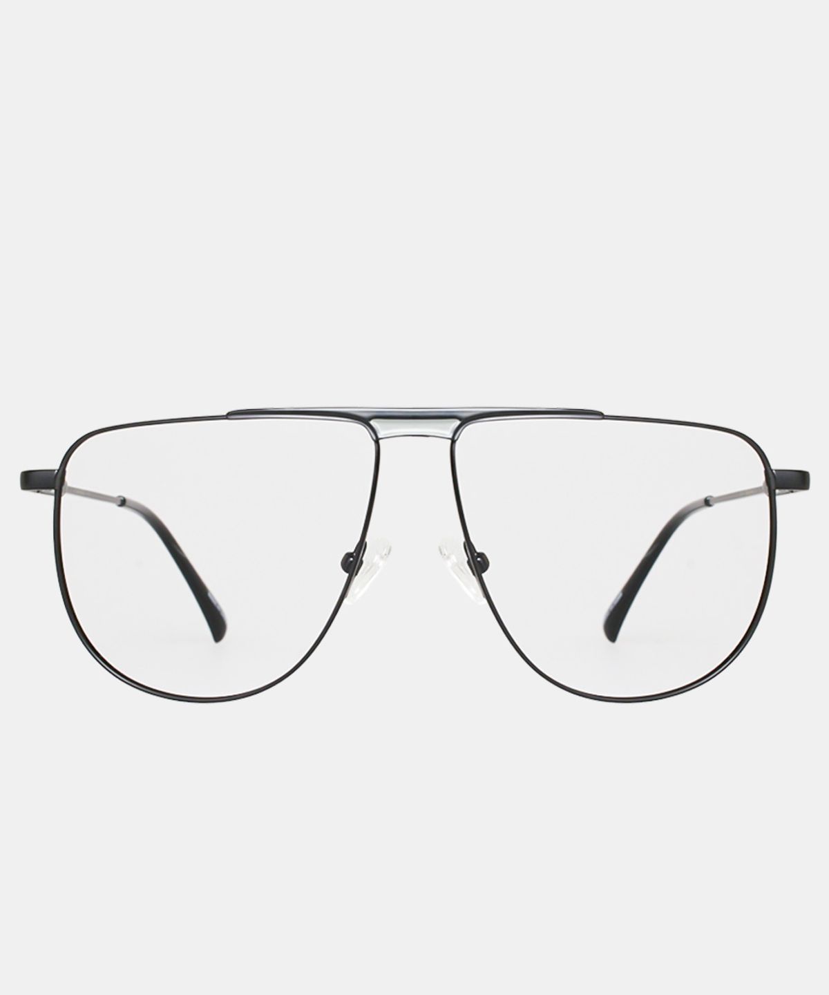 일삼사엠엠(134MM) 레트로 오버 스퀘어 라운드 보잉 블랙 블루라이트차단안경 M000947